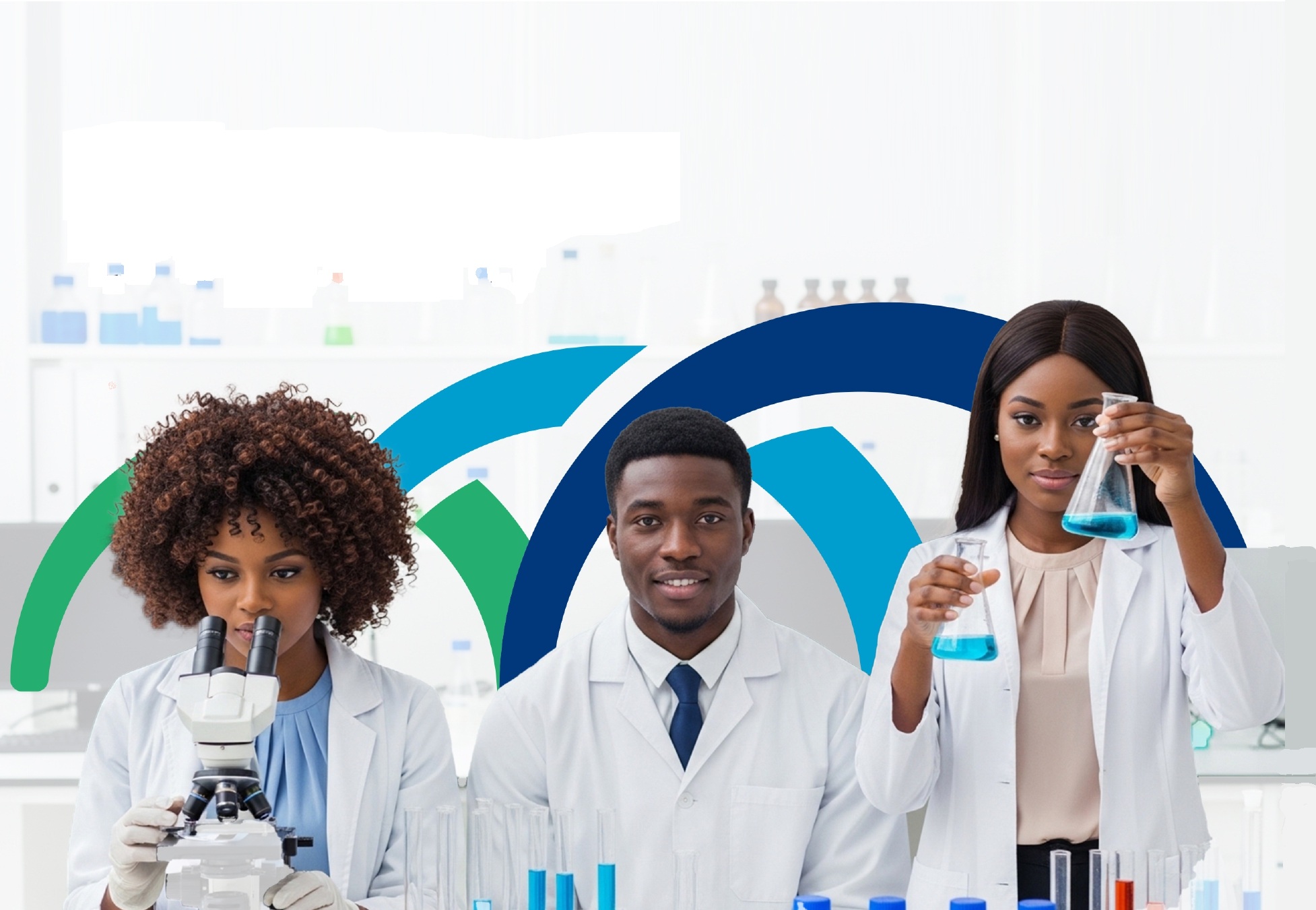 Scientists working in a Nigerian laboratory with ScienceGix coordination